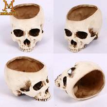 Molezu Halloween Human Skull Head Prop Halloween Style Prop Home Party Decor Halloween Props Bar Coffee Haunted House Decors 2024 - buy cheap