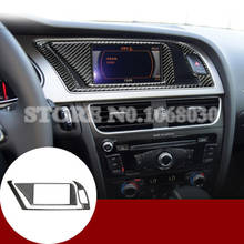 Cubierta embellecedora para Panel de navegación GPS, consola de fibra de carbono para Audi A5, S5, 2008-2016, 2 uds., decoración Interior de coche 2024 - compra barato