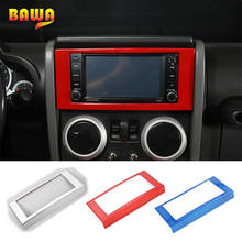 BAWA Car Control Panel CD Frame Decoration Stickers for Jeep Wrangler JK 2007-2010 Interior Mouldings Accessories 2024 - buy cheap