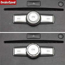 Consola Central de estilo de coche, botón de interruptor Multimedia, marco de lentejuelas para Mercedes Benz Clase C E W204 W212 GLK X204 2024 - compra barato
