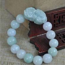 Free shipping  Certified 100% Natural A Emerald Jade Pendant~Brave troops Bracelet pixiu 2024 - buy cheap