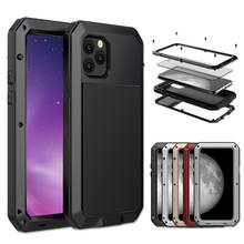 Funda de teléfono de aluminio y Metal para iPhone, carcasa protectora completa a prueba de golpes para iPhone 11, XS MAX, XR, X, 6, 6S, 7, 8 Plus, 360 2024 - compra barato