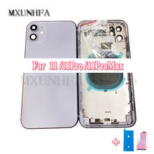 Carcasa trasera para iPhone 11 Pro Max, carcasa de cristal trasera, piezas de repuesto de Marco medio 2024 - compra barato