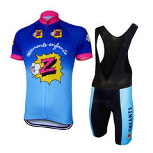 Z RACING Team-Conjunto de Jersey de ciclismo profesional para hombre, ropa de ciclismo, almohadilla de gel, color azul, novedad 2024 - compra barato