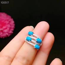 NEW 100% Natural and Real Turquoise Ring 925 sterling silver Wholesales Fine jewelry 2024 - buy cheap