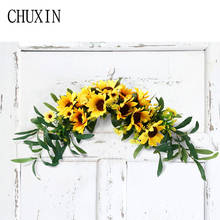 Chuxin-flor artificial de seda para decoração de casa, guirlanda de 58cm com meia guirlanda para porta e parede, vestido personalizado para casamento, faça você mesmo 2024 - compre barato