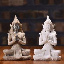 Sandstone Hindu Buddha Statue Sculpture Figurine Miniature Model Home Decor Buddha soft smile can make people calm, harmonious 2024 - buy cheap