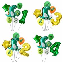 Globos de látex para fiesta de cumpleaños de dinosaurios, Globos de aire de dinosaurios, decoración de animales para fiesta de jungla 2024 - compra barato