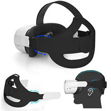2020 новейшие удобные нескользящие накладки на голову из искусственной кожи, поролоновые накладки для гарнитуры Oculus Quest VR, аксессуары для фиксации повязки на голову 2024 - купить недорого