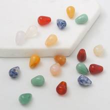 New Fashion Natural Stone Water Drop Shape Beading Multicolors Loose Beads With Hole For Diy Earring Jewelry Making Accessories 2024 - buy cheap