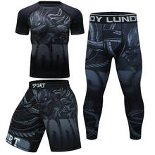 Camisetas de Boxeo + Pantalones cortos Hosen MMA para hombre, ropa de entrenamiento para Boxeo, Muay Thai, kickboxing, Jiu Jitsu Bjj gi 2024 - compra barato
