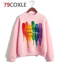 Love Wins hoodie lgbt Pride Lesbian women Gay love is love Sweatshirt Rainbow hood female streetwear Oversized bisexual 2024 - buy cheap