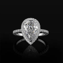 Обручальное кольцо для женщин, серебряное, полное, стразы, с цирконом, образное обручальное кольцо 2024 - купить недорого