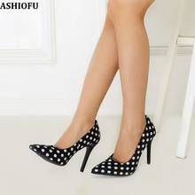 Ashiofu sapatos de salto alto feminino feito à mão, calçados sem cadarço branco pontudo na moda para festa de formatura à noite 2024 - compre barato