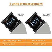 New Digital Protractor Level Gauge Angle Meter With 4 sides Magnetic Base IP54 LED Inclinometer Digital Bevel Box Angle Meter 2024 - buy cheap