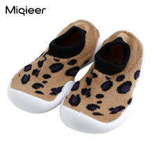 Fashion INS Leopard Baby Knit Socks Rubber Non-slip Kids Indoor Floor Shoes Infant Toddler Socks Newborn Soft Crawling Shoes 2024 - buy cheap