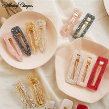 1PC  New Fashion Hairpins Barrettes Headbands For Women Acrylic Hollow Waterdrop Rectangle Hair Clips Girls Hair Accessories Hot 2024 - buy cheap