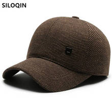 Siloqin bonés de beisebol quentes para homens, chapéu protetor de orelha grosso ajustável, boné de marca para homens, chapéu snapback de chapéu do papai para o inverno 2024 - compre barato