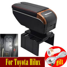 For Toyota Hilux armrest box Double doors open 7USB Centre Console Storage Box Arm Rest 2024 - buy cheap