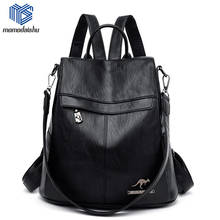 2021 Backpacks Women Pu Leather Waterproof Bag College Style Young Student Bag Anti-theft Multifunctional Shoulder Bag Mochila 2024 - buy cheap