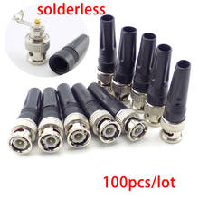 100x Wholesale Bnc Connector Male For Twist-On Coaxial Rg59 Cable Bnc Male Surveillance Security System Cctv Accessories 2024 - buy cheap