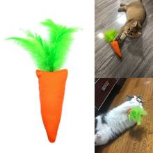 Carrot Shape Cat Kitten Chew Toys Catnip Interactive Feather Bite Scrathing Toy 2024 - buy cheap