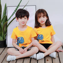 Футболки с рисунком для мальчиков и девочек детская футболка с принтом динозавра для мальчиков, Детская летняя футболка с короткими рукавами хлопковые топы, одежда 2024 - купить недорого