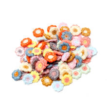 20mm 50pcs/lot Small flower patches Hand stitch on applique for clothes embroidered for clothing DIY motif stripes clothes 2024 - buy cheap
