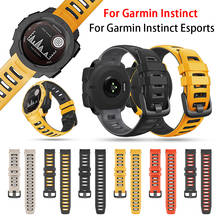 Ремешок силиконовый для спортивных наручных часов, сменный Браслет для Garmin Instinct Esports, умные аксессуары 2024 - купить недорого