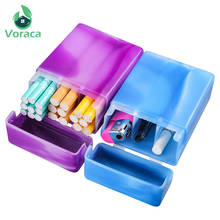 Portable Plastic Cigarette Case Box Muiticolor Top Flip Lighter Storage Box Holder Smoking Tools 3 Compartments Random Color 2024 - buy cheap