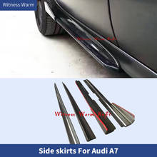 Frp Carbon Fiber Auto Car Body Kits Side Skirts Extension Lip Apron for Audi A7 2012 2013 2014 2015 2024 - buy cheap