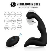 Male Prostate Massager Anal Vibrator with 9 Vibration Wireless Remote  Rechargeable Vibrating Butt Plug Anus Stimulation Sex Toy 2024 - buy cheap