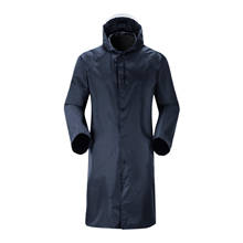 Chaqueta impermeable con capucha para hombre, impermeable, ligera, resistente al viento, larga, para exteriores 2024 - compra barato