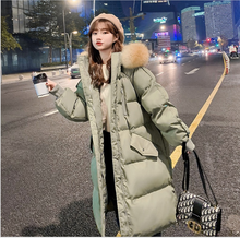 Mulheres inverno para baixo jaqueta 90% pato branco para baixo casaco de pele com capuz longo feminino parkas senhora solto cheio de pena neve outwear casacos 2024 - compre barato