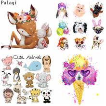 Pulaqi Cartoon Iron-on Transfers Unicorn Iron on Heat Transfer Vinyl Patches for Clothes Printed Thermal Sticker Washable Badges 2024 - buy cheap