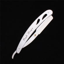 14x2cm Engraving Shiny Color Men Straight Barber Edge Steel Razor Folding Shaving Knife Hair Removal Tools   1Pieces Blade 6102 2024 - buy cheap