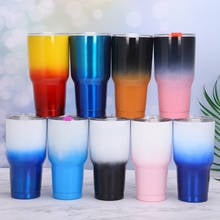 Double Wall Insulation Stainless Steel Tumbler Vacuum Portable Travel Mug Cup Gradient Color Car Mug Ice Ba Cup Creative Mug 2024 - buy cheap