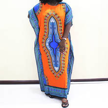 Dashiki African Maxi Dresses For Women High Quality 100% Cotton Colorful Print Loose Elegant Batwing Sleeves Long Robe Casual 2024 - buy cheap