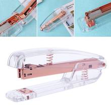 Fashion Rose Gold Stapler Acrylic Metal 24/6 26/6 Practical Manual Staplers Tool M2EC 2024 - buy cheap