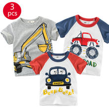 27kids 3pcs/lots Baby Clothing children t shirts Car Space rockets Print Kids Baby Boy Tops Short Sleeve T-Shirt Summer  Tee 2024 - buy cheap