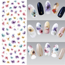 Diy prego transferência de água adesivo decalque manicure arte do prego decoração flor série daisy tinta padrão flor 2024 - compre barato