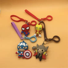 Disney Marvel Avengers Cute Keychain Cartoon Iron Man Hulk Captain America Car Key chain Kids Bag Pendant Keyring Friends Gift 2024 - buy cheap