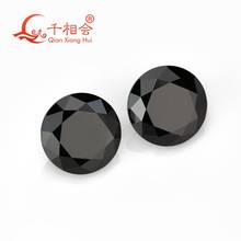 2-4mm Machine cut round shape dia mond cut beautiful Natural black spinel gemstones loose stone 2024 - buy cheap