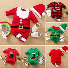 malapina Newborn Baby Boy Girl Clothes Christmas Red and Green Long Sleeve One Piece Romper Outfits Kids Toddler Clothing 2024 - buy cheap