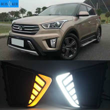 For Hyundai IX25 Creta 2015 2016 Front LED Daytime Running Light DRL Driving Fog Lamp Fog light Cover With Function Relay 2024 - compre barato