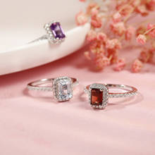 Женское кольцо с натуральным сапфиром GEM'S BALLET, кольцо с топазом, ювелирное изделие из стерлингового серебра 925 пробы, овальное кольцо-пасьянс 2024 - купить недорого