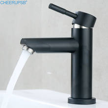 Bathroom Tap Hot Cold Water Mixer Taps Stainless Steel Faucet Single Hole Deck Mount Black Faucets Wash Basin Sink Torneiras K11 2024 - buy cheap