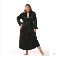 Female robe Black robe Silk Nightgown Women 2024 - buy cheap