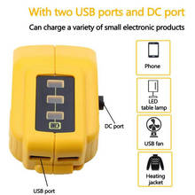 USB Converter Charger For Dewalt 14.4V 18V 20V Li-ion Battery DCB090 USB Charging Adapter Power Supply 2024 - buy cheap