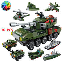 Bloques de construcción de tanque para niños, arma militar para armar juguete de ladrillos, soldado del ejército militar, ideal para regalo, 361 piezas 2024 - compra barato